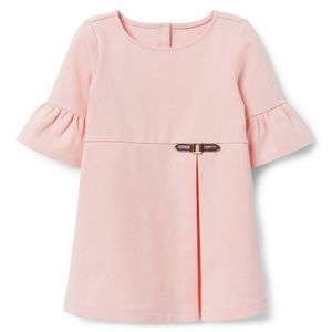 Janie and Jack Blush Ruffle Sleeve ponte dress